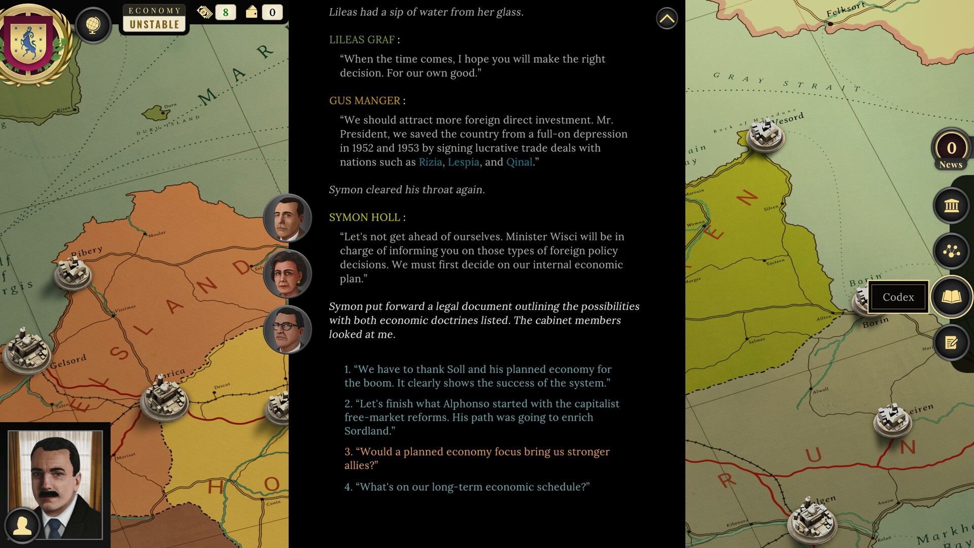 Suzerain — capture de gameplay 2