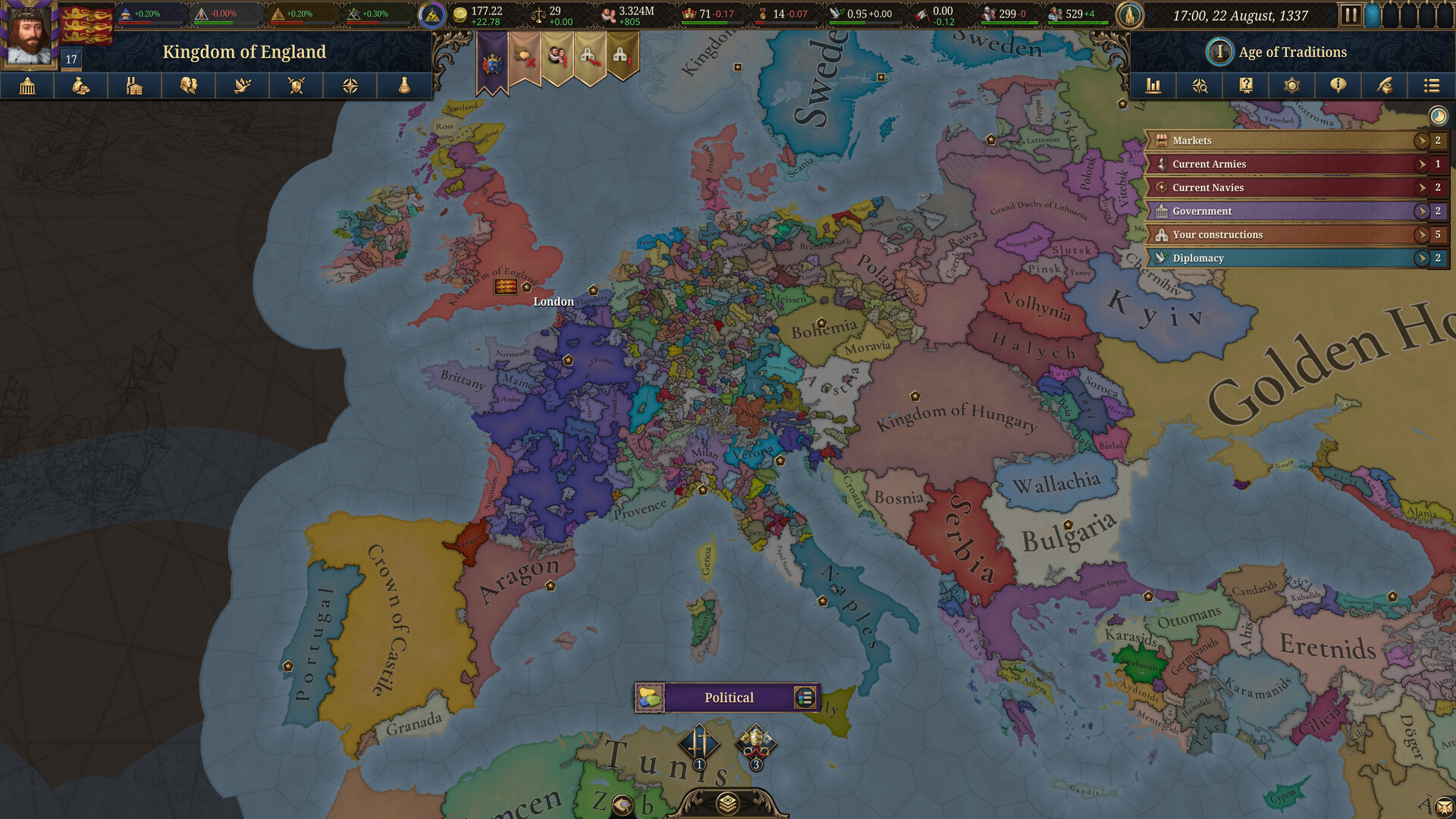 Europa Universalis V — capture de gameplay 2