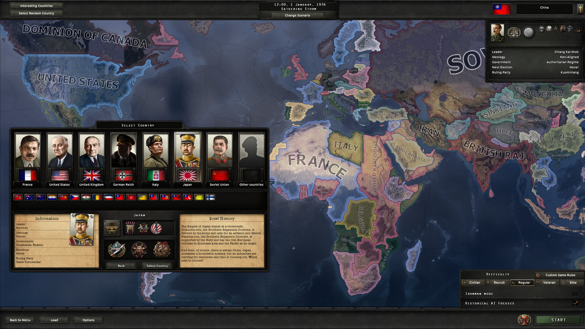 Hearts of Iron IV — capture de gameplay 2